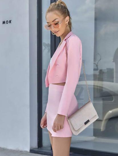 Matching skirt and blazer set online