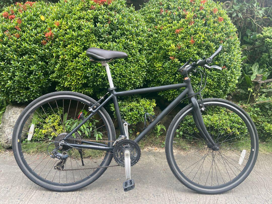 Matte Black Hybrid Bike Sports Equipment Bicycles Parts