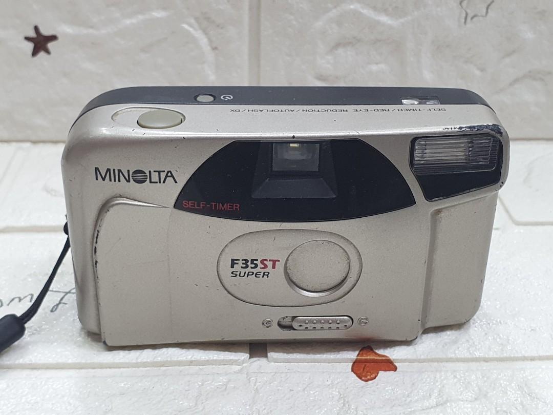 minolta f35st 35mm film camera with self timer (Category: Cameras) located in Manila. Submitted by ultimogizmos (Listing ID 1062335992, Image 1). Description: minolta f35st 35mm film camera with selftimer working flash uses 2 double 2 batt (NOT INCLUDED) last price.