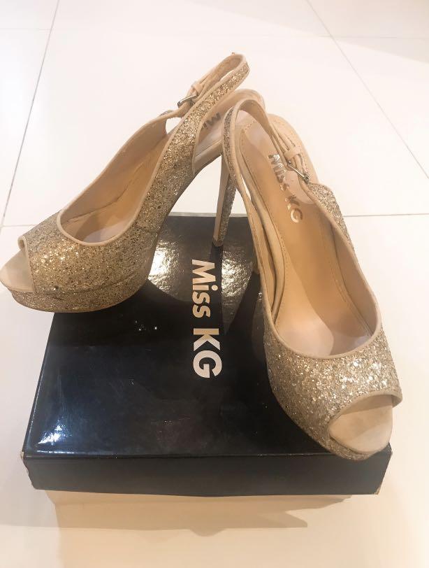 Miss KG Kurt Geiger Women's Heels - Size 37 - Gold - BNWT