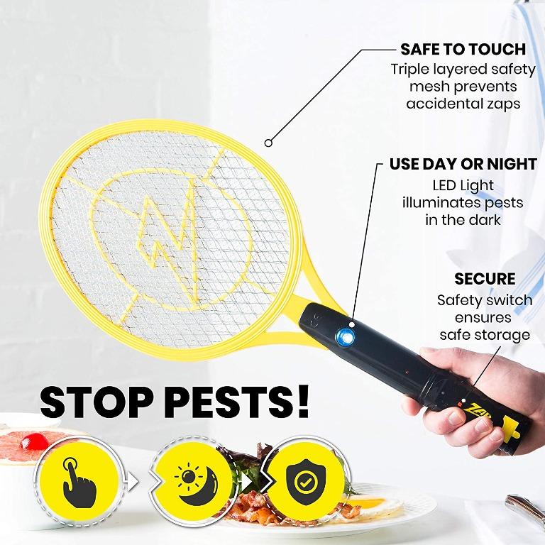 mafiti Electric Bug Zapper Fly swatter Racket Rechargeable Insect Swat Handheld Indoor Outdoor Home Use 
