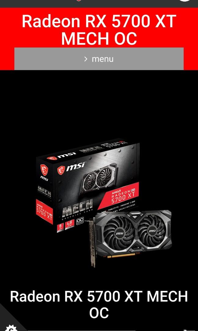 Mech oc best sale 5700 xt