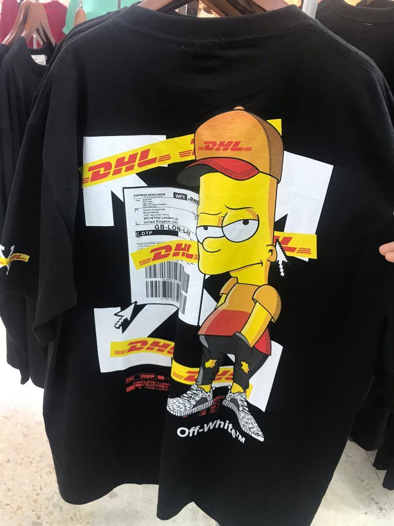 Off-White collaborated DHL Men's Tops Sets, & Polo Shirts on Carousell