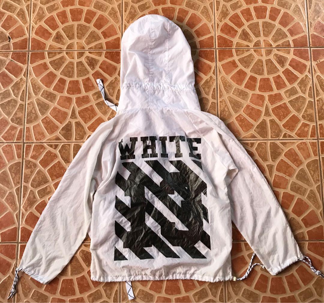 Off White Windbreaker Jacket Men s Fashion Coats Jackets and
