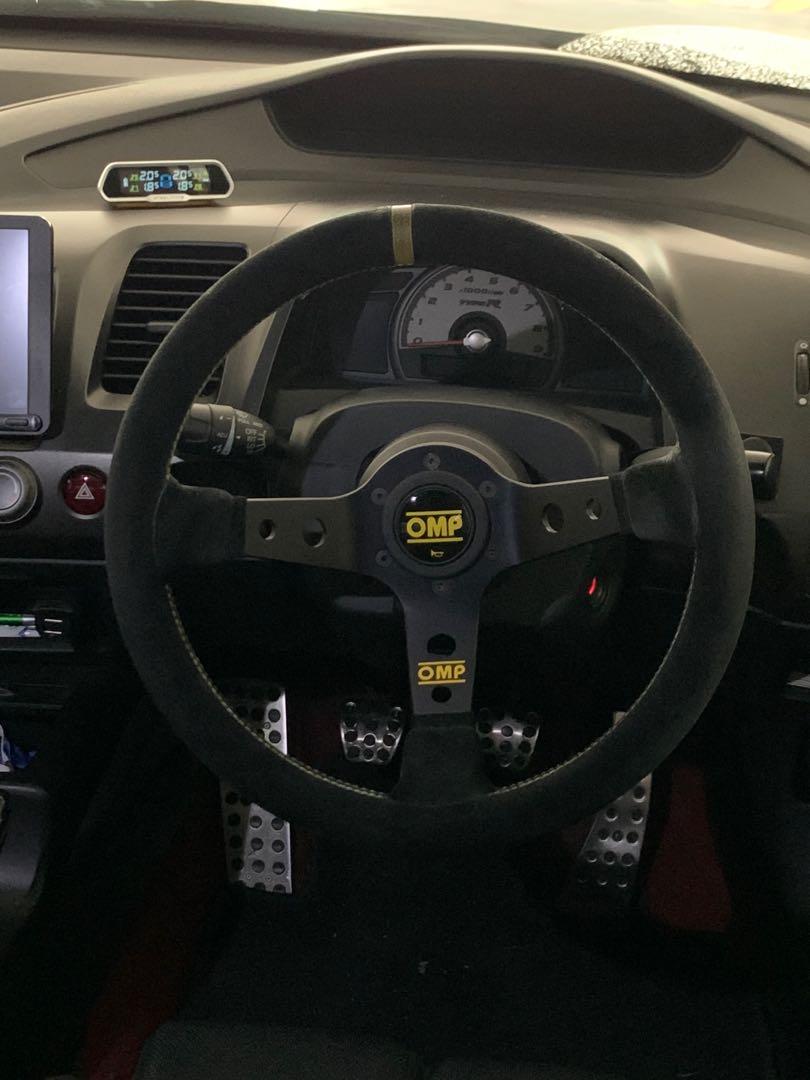 OMP Corsica 330 steering wheel w/OMP hub for Civic FD and airbag