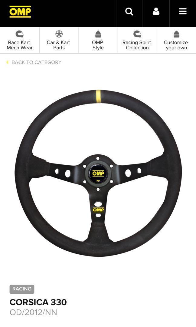 OMP Corsica 330 steering wheel w/OMP hub for Civic FD and airbag