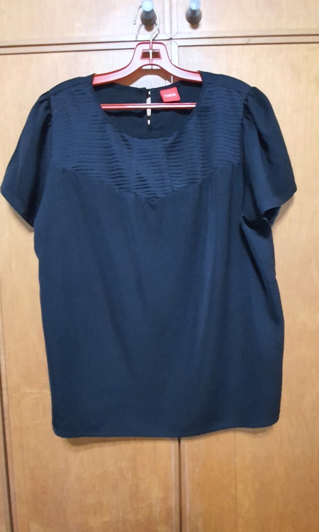 sheer black plus size top