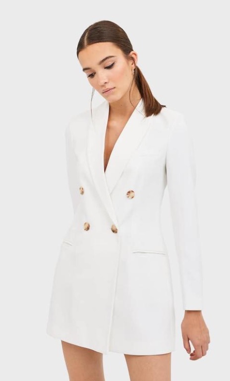 Stradivarius white blazer best sale