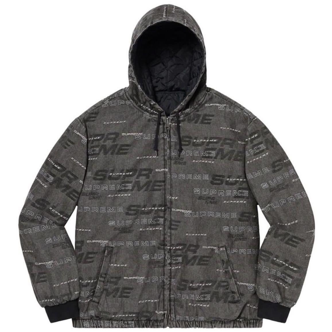 Supreme Dimensions Logo Denim reversible Jacket, Men's Fashion, Coats