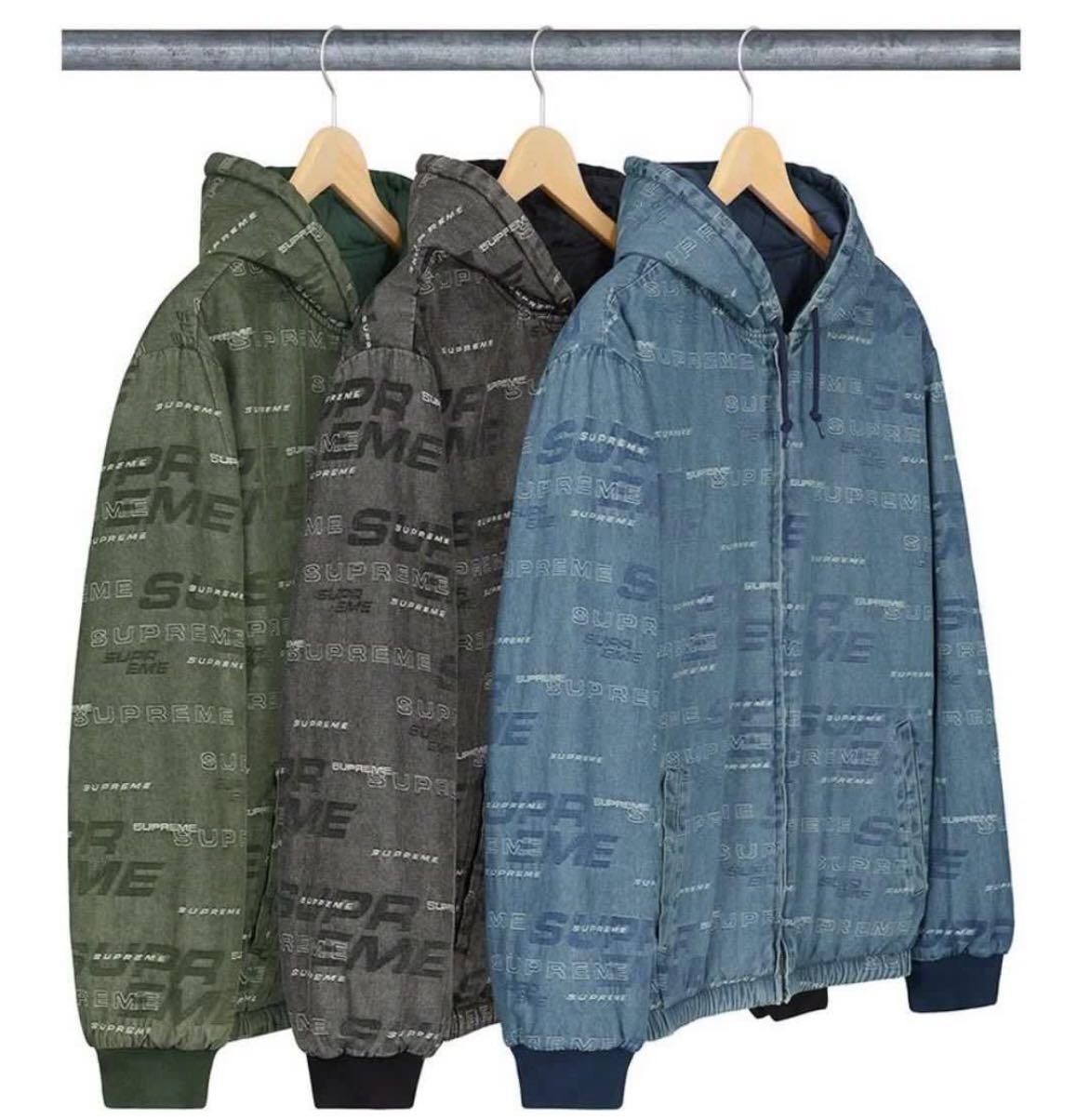 Supreme Dimensions Logo Denim reversible Jacket, Men's Fashion, Coats