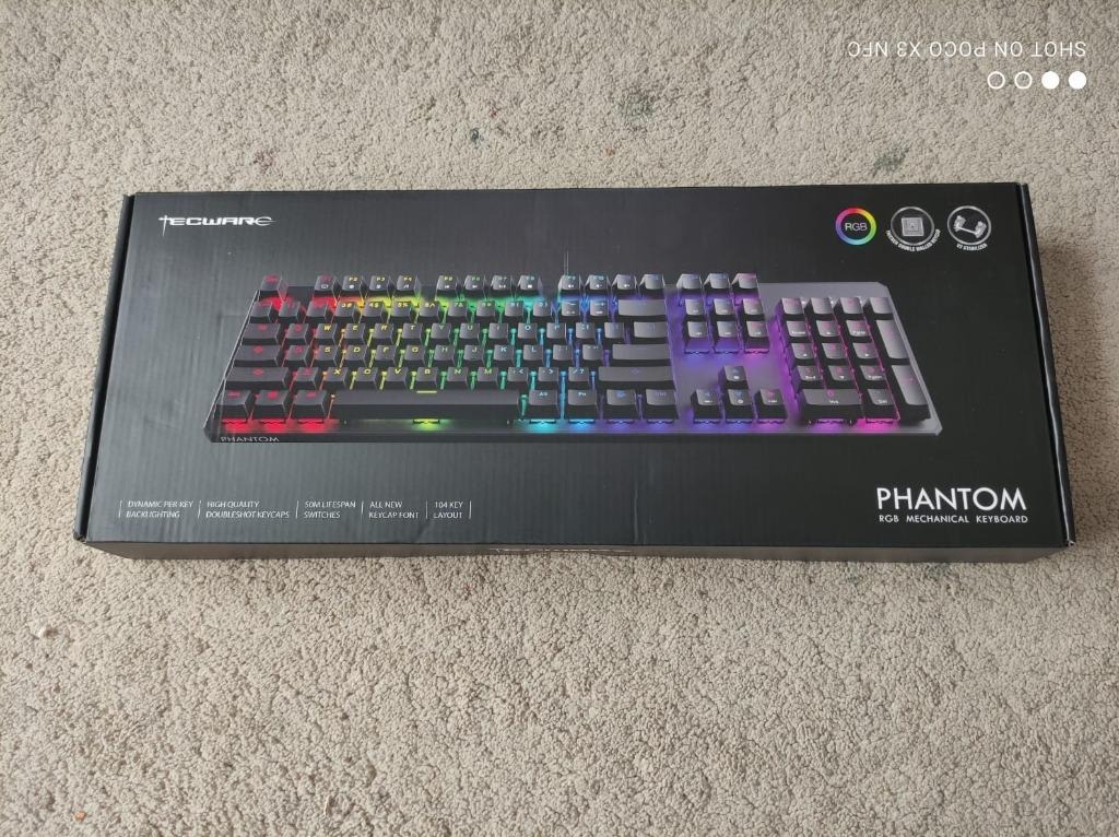 TECWARE Phantom RGB Full 104 Mechanical Gaming Keyboard Red / Brown