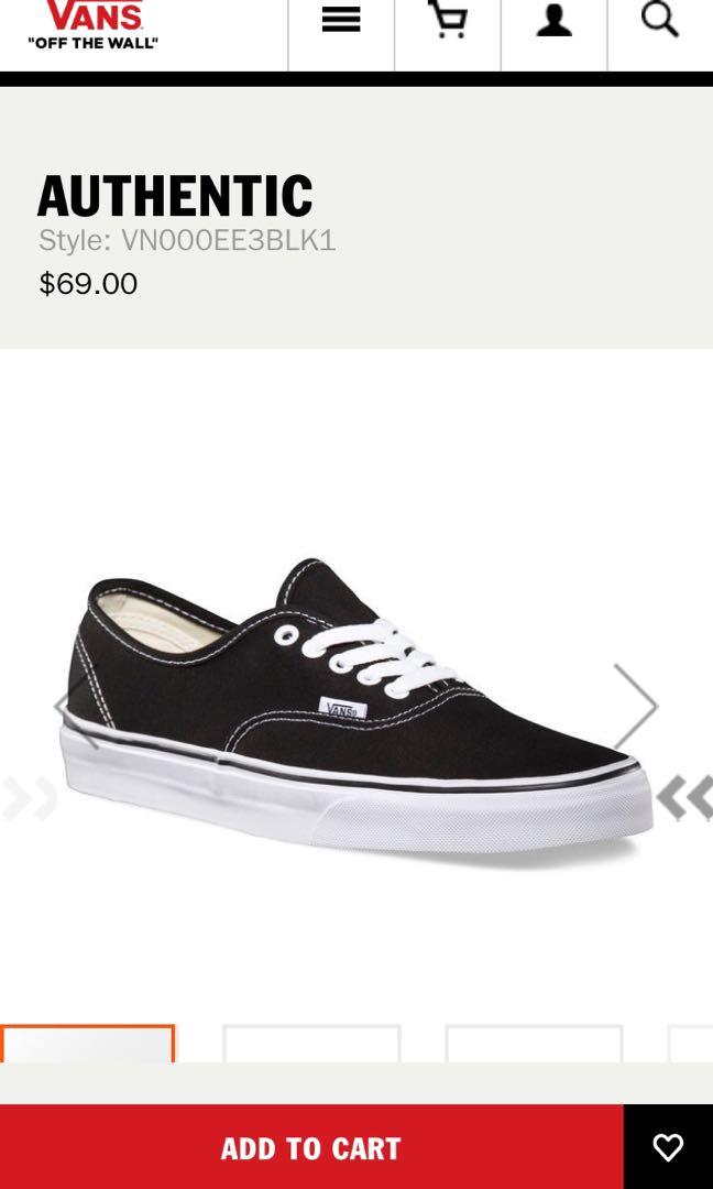 VANS Authentic | black |M7, W8.5, 39, Men's Fashion, Footwear, Sneakers on  Carousell