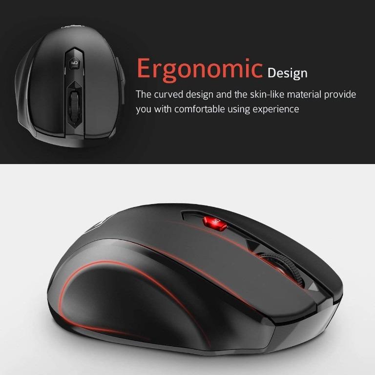 Wireless Mouse, Patuoxun 2.4G USB Wireless Mice Optical PC Laptop ...