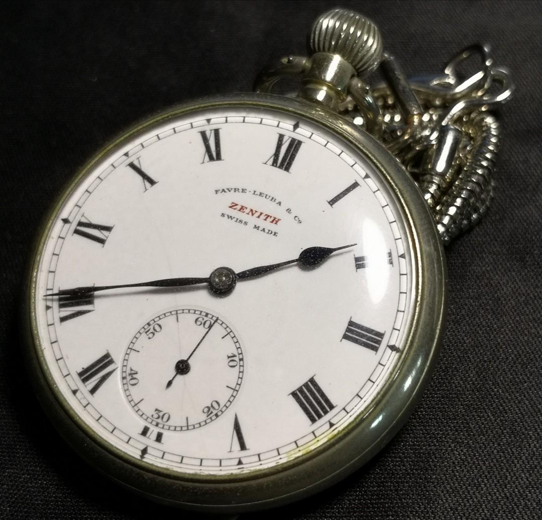 1900s Zenith Favre Leuba CO Pocket Watch 1927