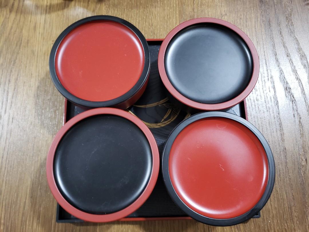 日本制漆器新年全盒 容器 傢俬 家居 廚具和餐具 餐具和餐具 Carousell