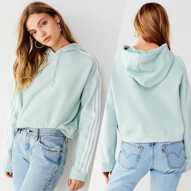 Womens cropped hoodie mint 2025