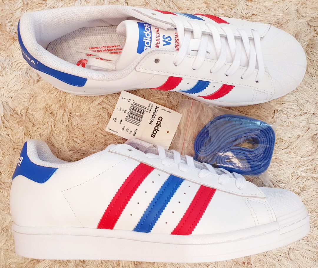 Discriminatorio Alcalde abrazo Adidas Superstar 'Americana' size 9 US for men. 3500. Before: 5400, Men's  Fashion, Footwear, Sneakers on Carousell