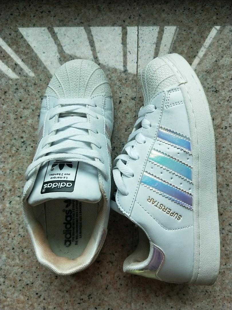 Cute holographic adidas shoes cheap