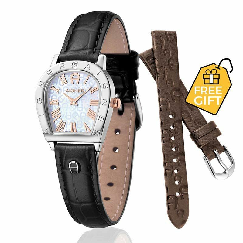 Aigner outlet leather watch