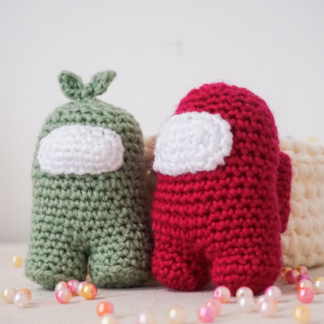 Among Us Crochet Characters, Design & Craft, Handmade Craft on Carousell