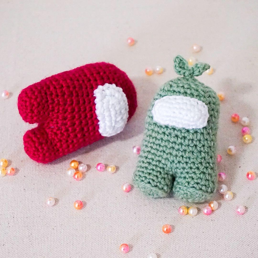 Among Us Crochet Characters, Design & Craft, Handmade Craft on Carousell