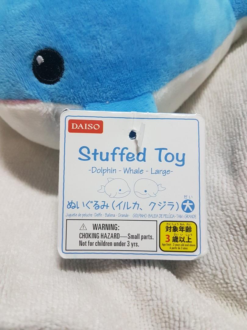 Authentic Daiso Blue Whale Plush Soft Toy, Hobbies & Toys, Toys & Games
