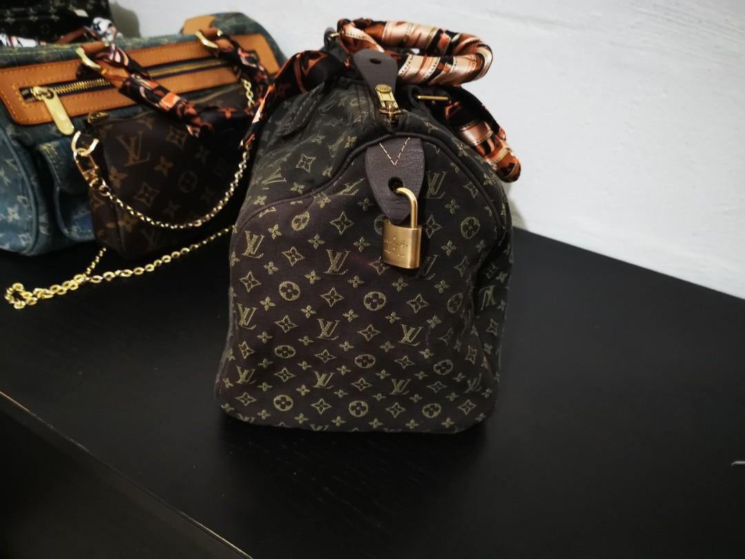 Authentic LV Louis Vuitton Speedy 30 tote Bag ONLY come with 2 normal  Twilly Ribbon Bag Tied Handle (bag condition 5/10 Wear at corners) Datecode