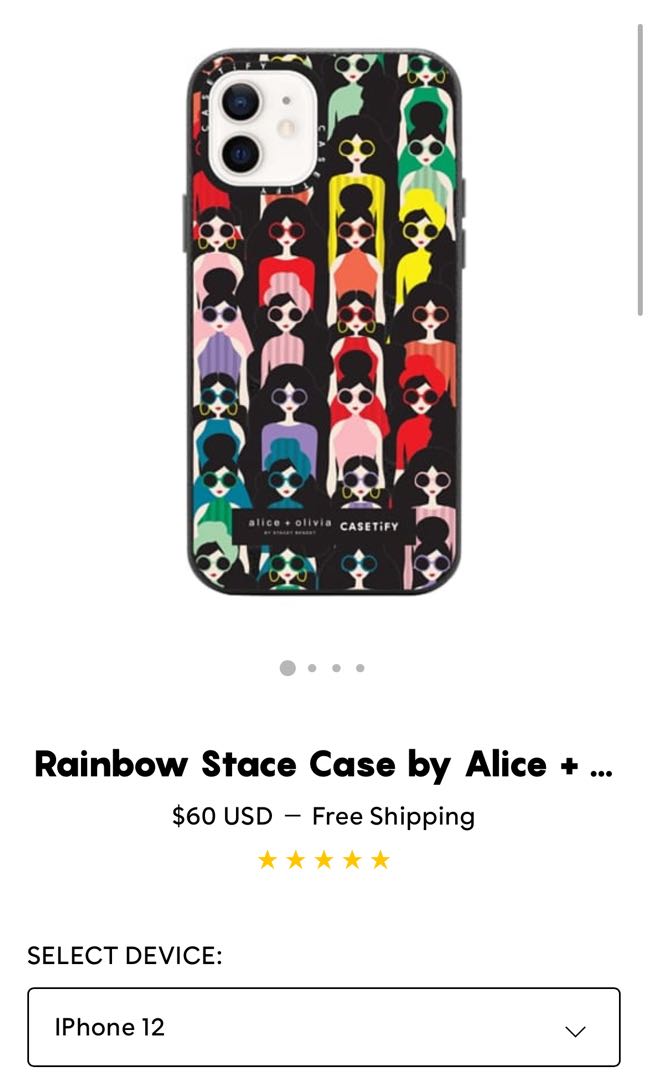BNIB CASETIFY Rainbow Stace Face leather case for iPhone 12, Mobile