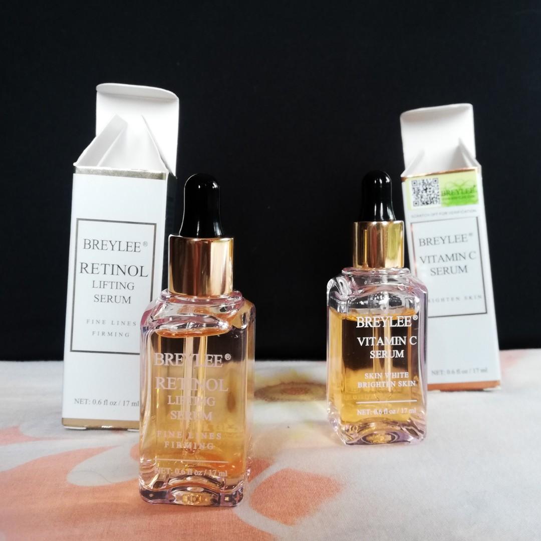 BREYLEE Vitamin C Serum, Retinol Serum, Retinol Eye Cream, Retinol Eye
