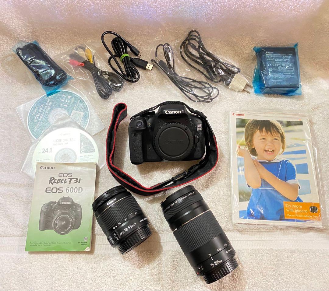 canon eos 600d rebel t3i 75 300 mm lens shutter remote