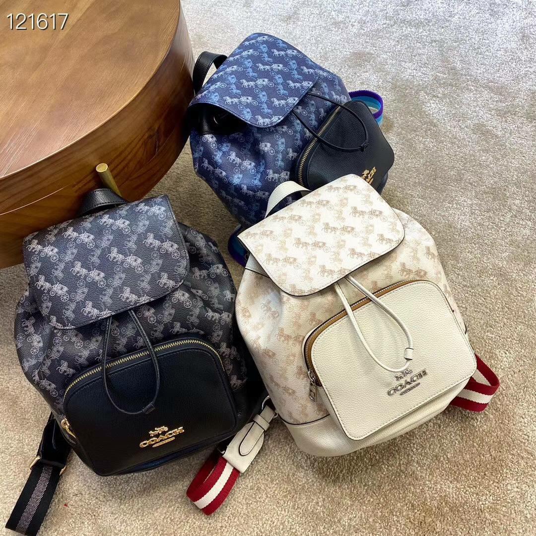 coach jes backpack with horse and carriage print