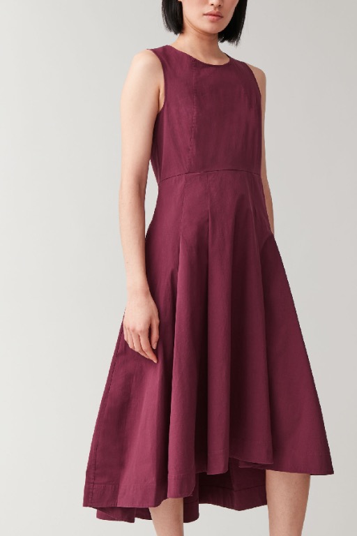Cos burgundy dress outlet