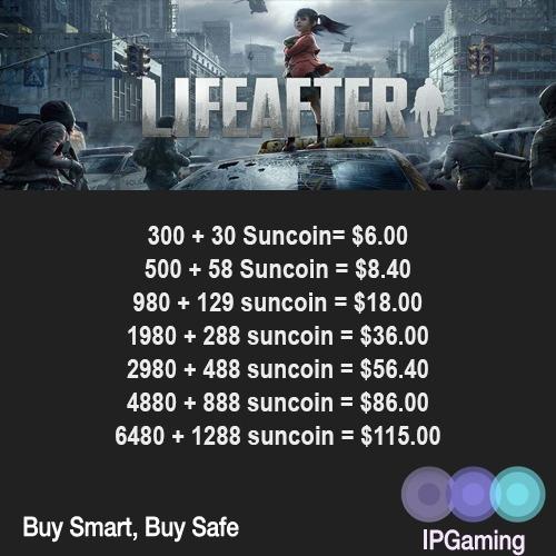 Discount Lifeafter Suncoins Recharge Top Up Video Gaming Gaming Accessories Game Gift Cards Accounts On Carousell