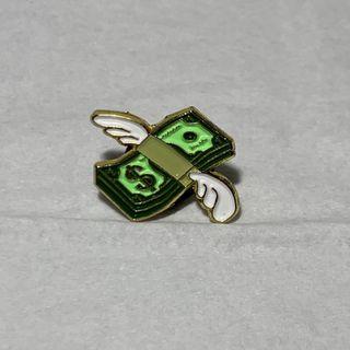 Flying Banknote Enamel Pin - Pointy little things