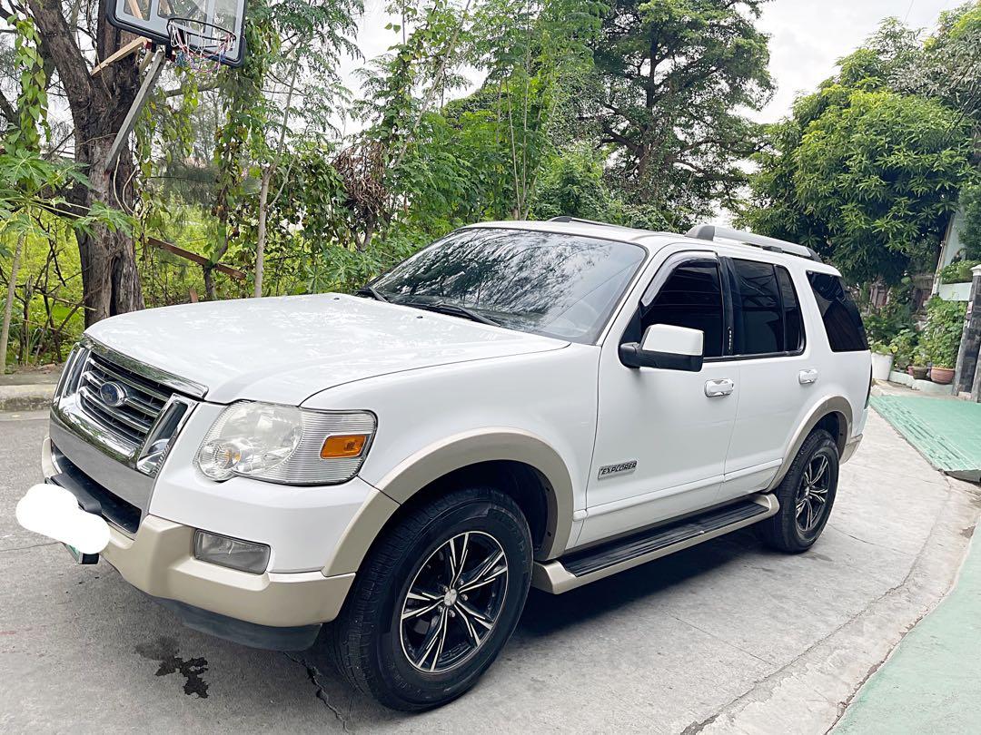 Ford Explorer Eddie Bauer Auto (Category: Used Cars) located in Bacoor. Submitted by myronemz8 (Listing ID 1058247064, Image 3). Description: For Sale/Swap 2007 Ford Explorer Eddie Bauer AT White Floorship Fresh in/out Full option Beige leather seat 80% Tires Oem mags Owners Manual/Booklet 2 Keys Newly Change oil Bnew Amaron Battery Updated PMS Ending Plate#3 428k Neg Upon Viewing Dare To Compare🙏🏻❤️ Accept Trade In🙏🏻🛵 Look For: Myrone R. Ta