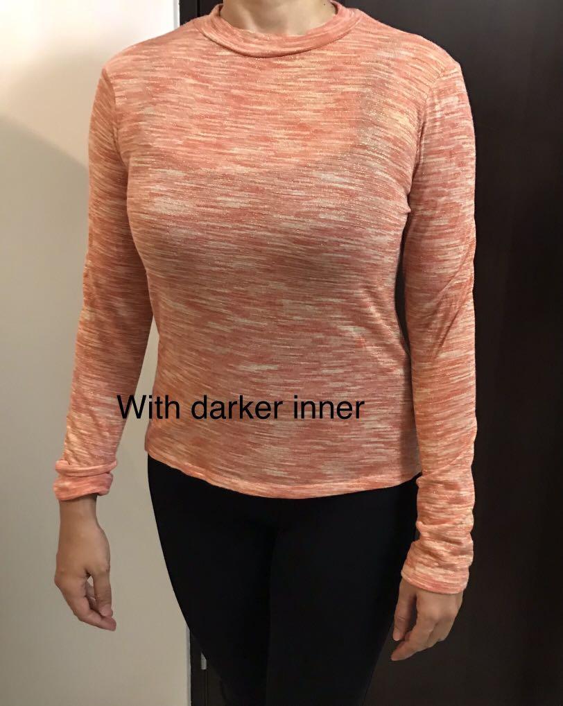 orange long sleeve shirt forever 21