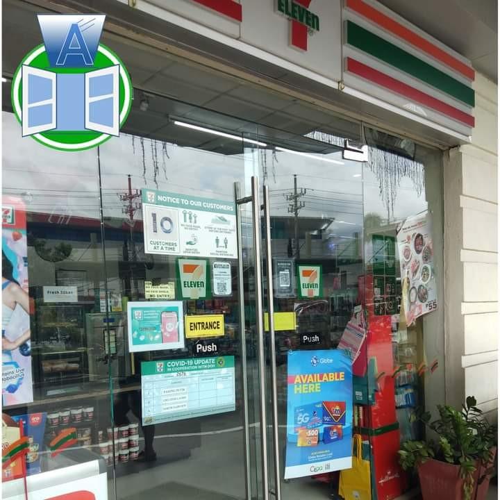 Frameless door (Category: Mirrors) located in Makati City. Submitted by adrian_windoors (Listing ID 1062482023, Image 1). Description: 💞It's always a Joy for Us to be able to Provide you the Best Service you Deserve!💞 Thank you Sir Vianzon of 7-Eleven for choosing our Service! 😊 👉Frameless Main Door 👉Store Front Partitions 👉Feel free for an Estimate😊 👉We accept Orders Nationwide 🔑Price Worthy👈 Company Name: Adrian WinDoors Fabrication l