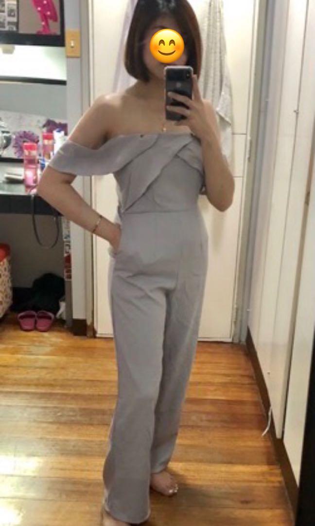 Gray formal jumpsuit Clearance