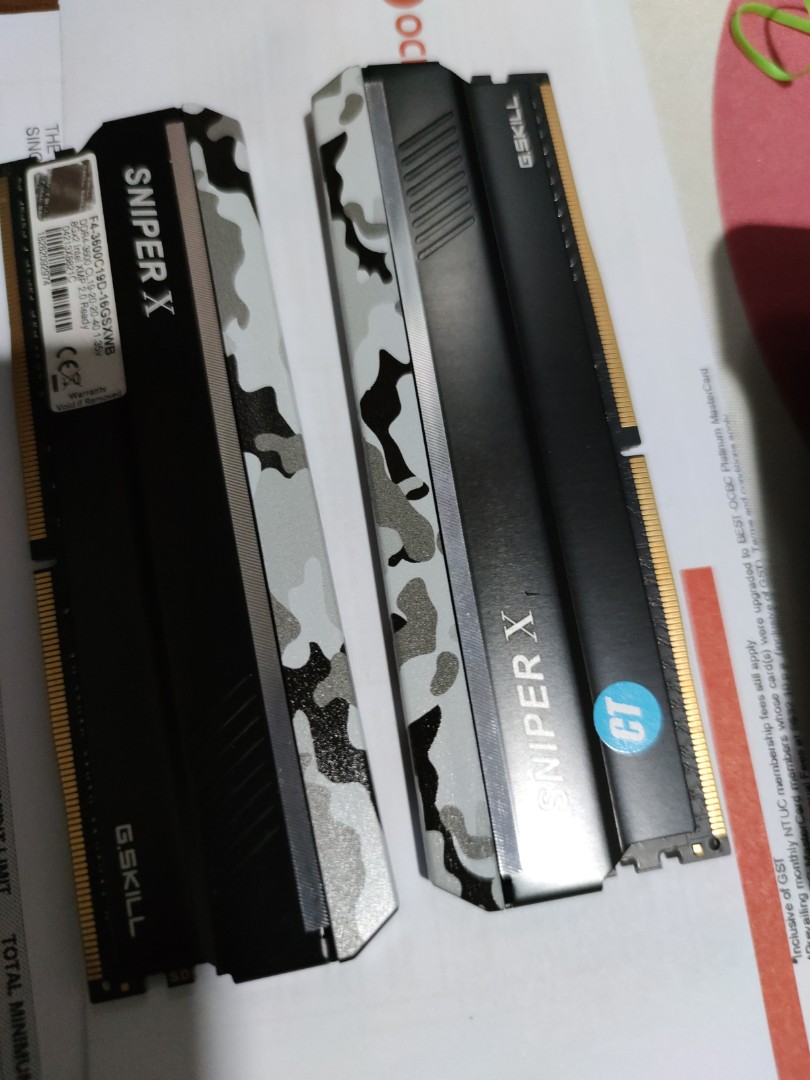 G Skill Sniper X 3600 C19 16gb Ddr4 Computers Tech Parts Accessories Computer Parts On Carousell
