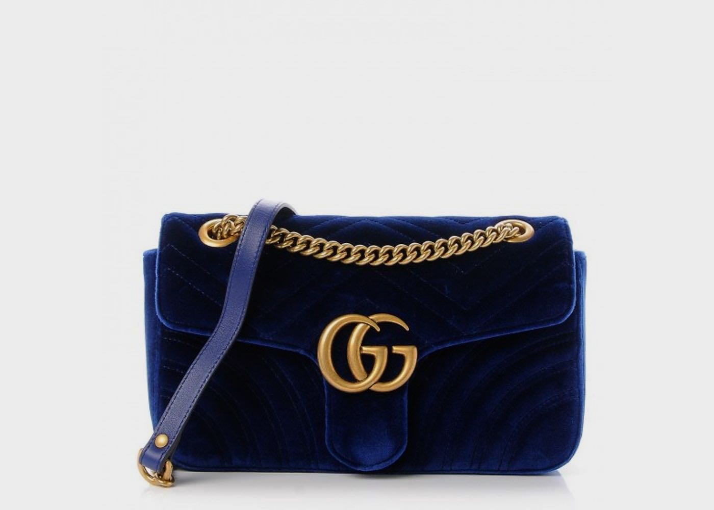 gucci marmont blue bag