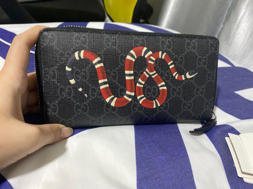 gucci snake long wallet