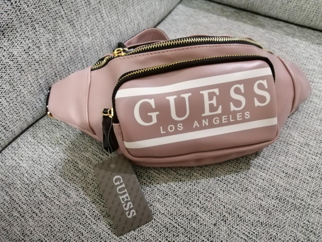 Guess pink store belt bag