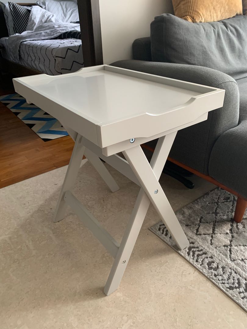Ikea Tray Table White, Furniture & Home Living, Furniture, Tables ...