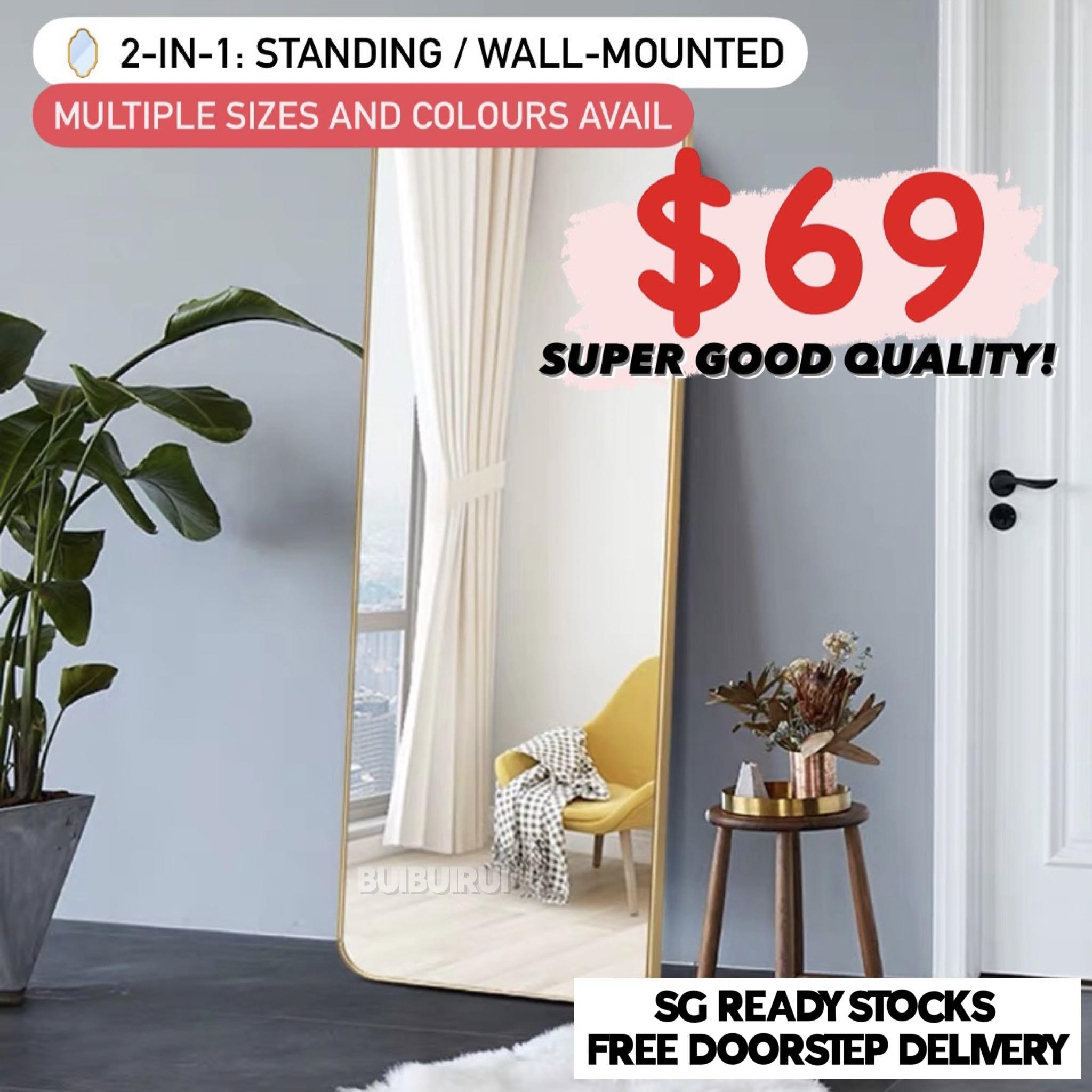 Instocks Free Delivery Sales Toftbyn Ikornnes Nissedal Knapper Hovet Vennesla Full Length Standing Wall Mount Mirror Aluminium Metal Frames Minimalist Basic Simple Plain Furniture Home Decor Others On Carousell