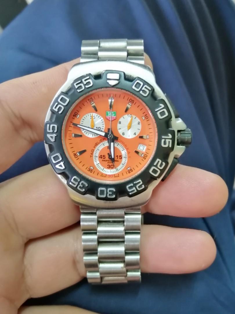 Jam tag heuer F1 orange Men s Fashion Watches Accessories