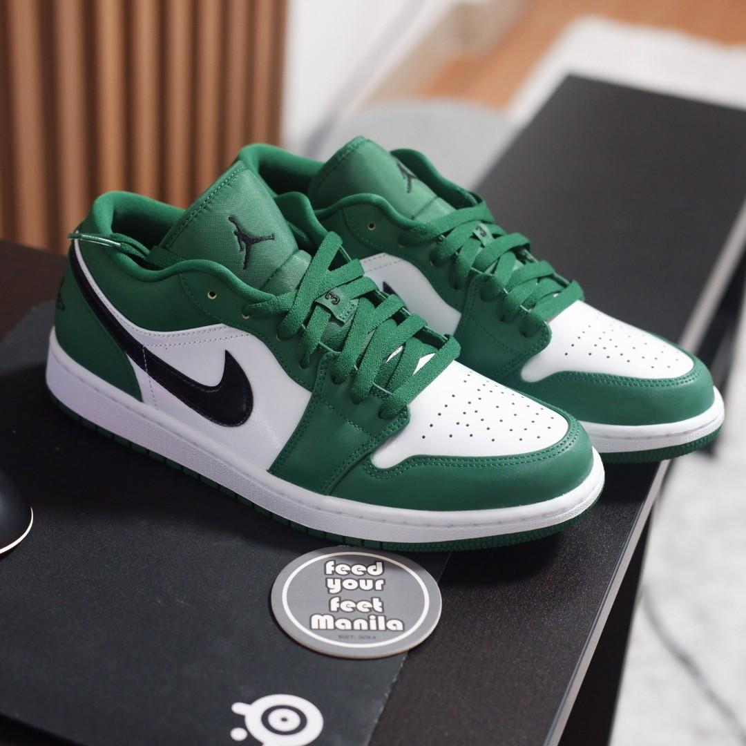 jordan 1 pine green low on feet