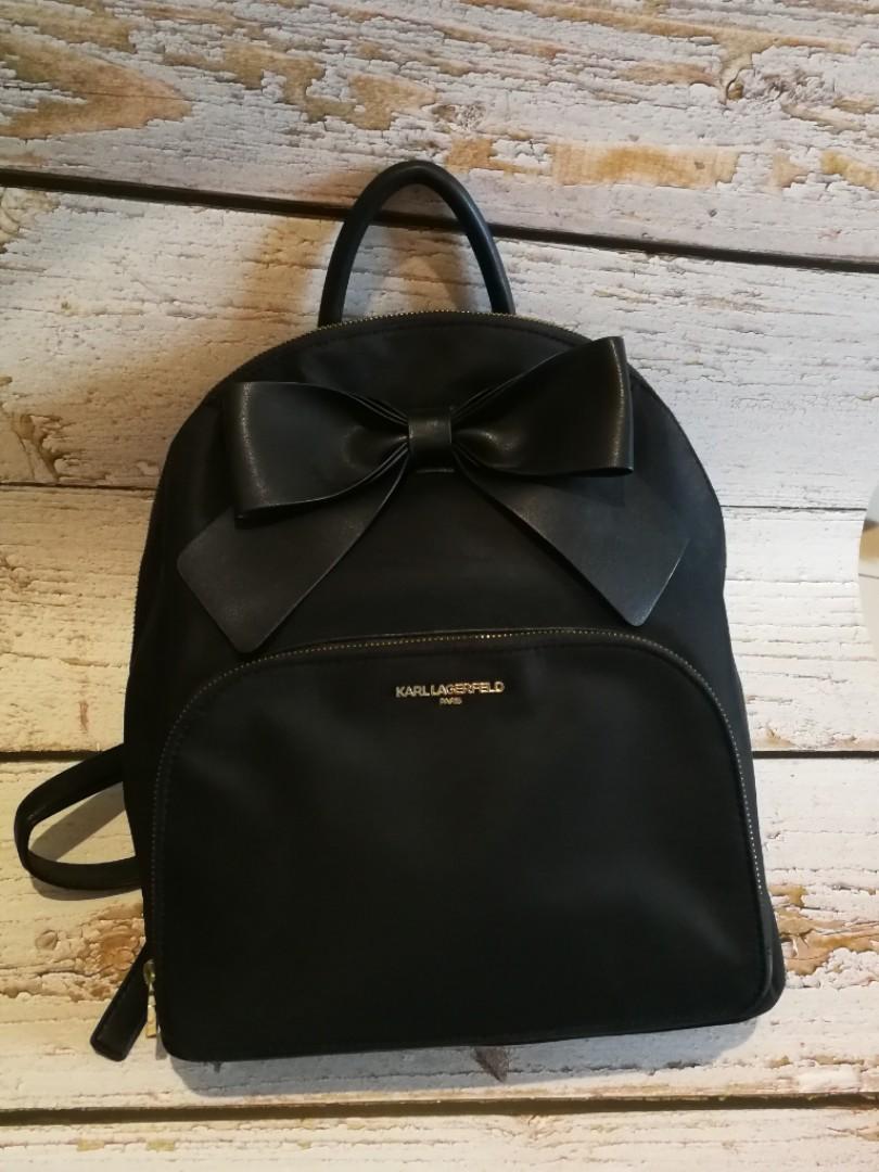 karl lagerfeld bow backpack