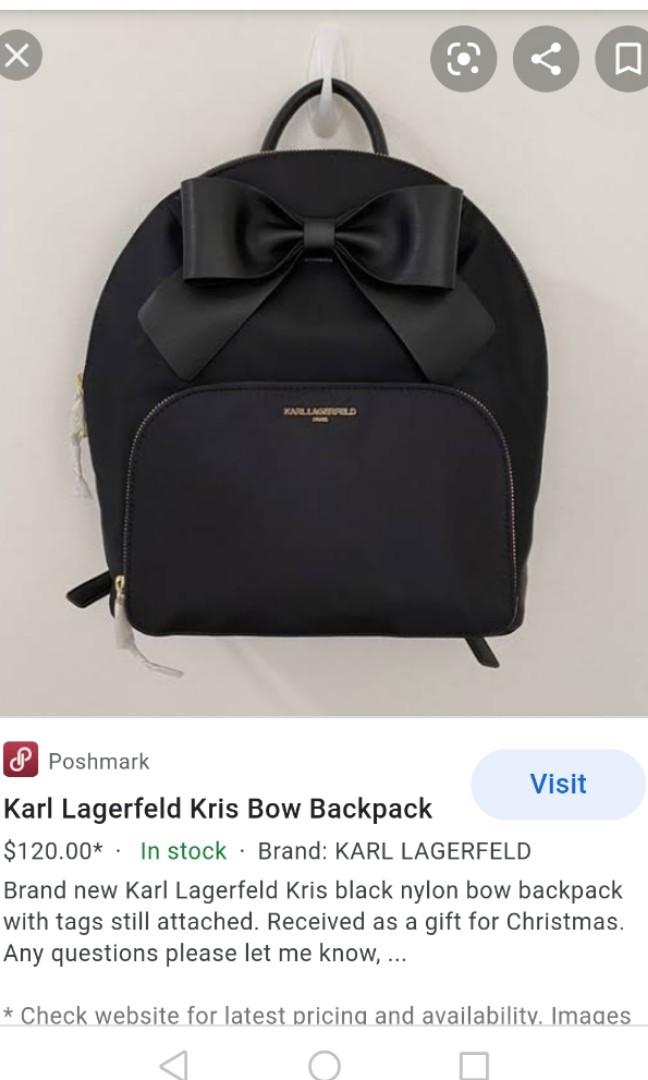karl lagerfeld bow backpack