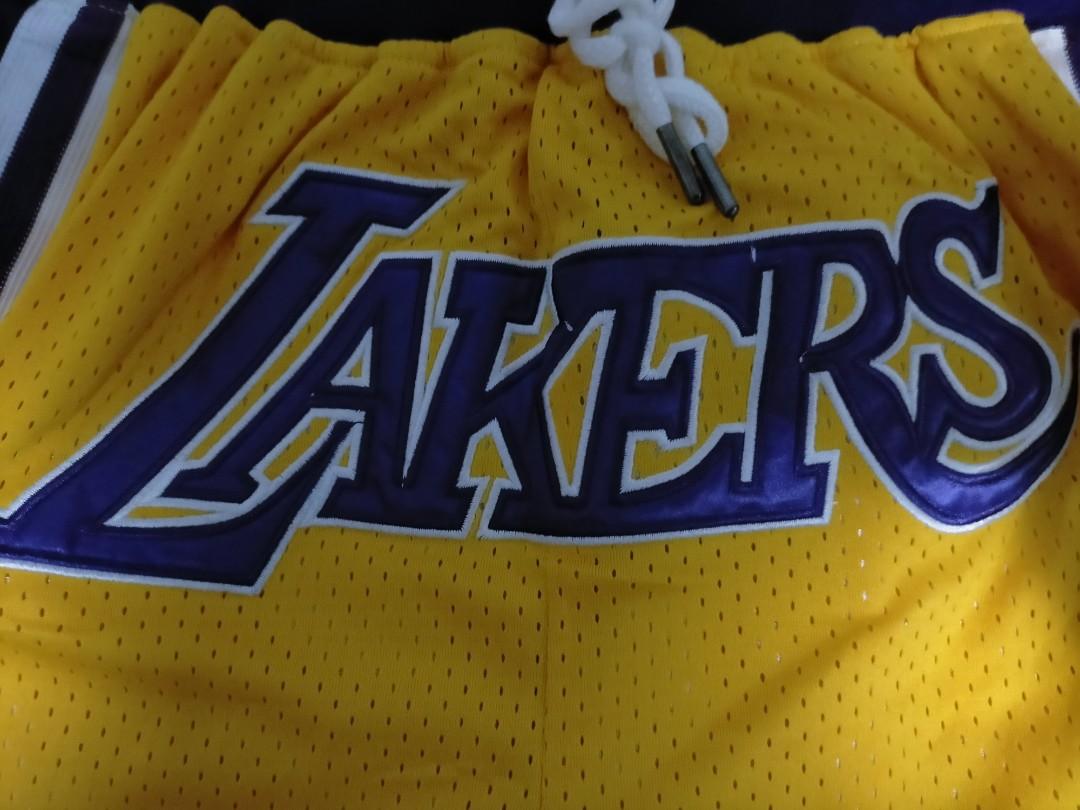 Lakers Just Don Shorts size medium (Category: Activewear) located in Quezon City. Submitted by jmp13 (Listing ID 1062496746, Image 2). Description: lakers just don shorts with side pockets and back pockets top grade quality brand new php 500 size medium waistline 32-34 length 17 inches for shipping only or pick up at my house qc pm for inquiries.