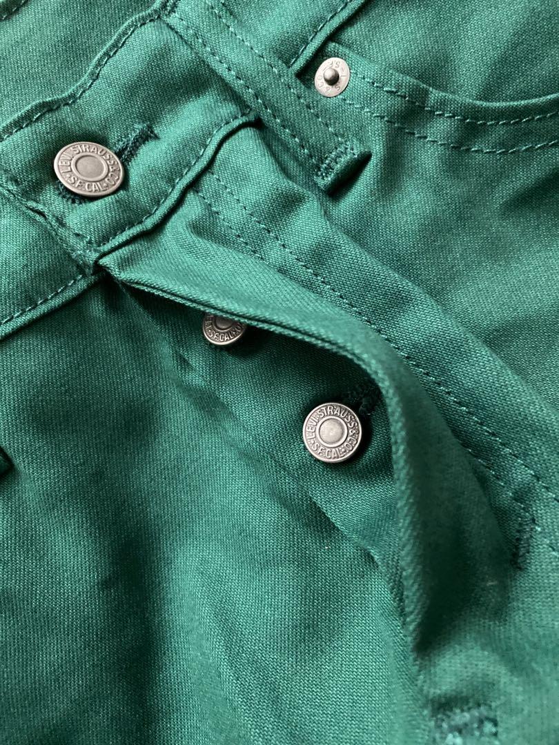 Levi's 511 (button fly variant) 34x34 green jeans new bought 2 yrs ago not  used at all as Color not good for me, Men's Fashion, Bottoms, Jeans on  Carousell
